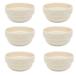 6 Tigelas Meni Marfim